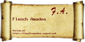 Flesch Amadea névjegykártya